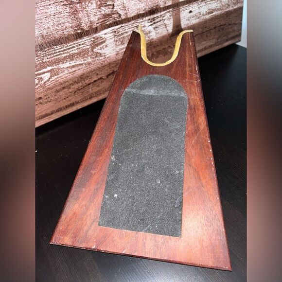 Boot Jack Wooden Suede Leather Hand Crafted 14”x5” - Picture 1 of 3